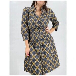 Anthropologie Maeve Wightwick Manor Corduroy dress Women Size 0 70s Boho Cottage